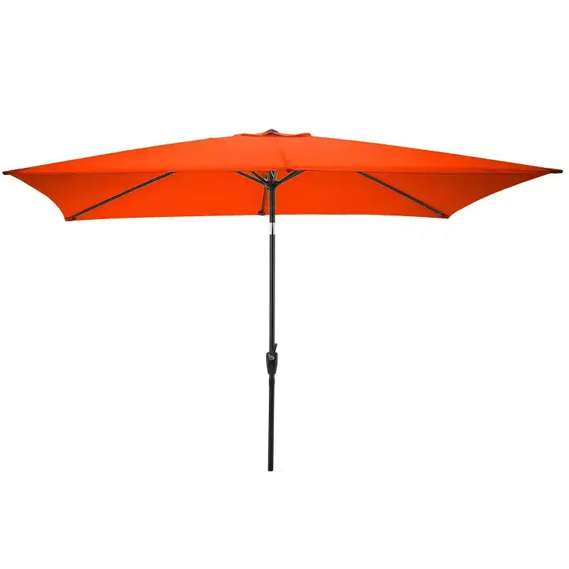 Set da pranzo da esterno Alaterre Furniture 8 pezzi, tavolo Okemo con ombrellone rettangolare da 3 m