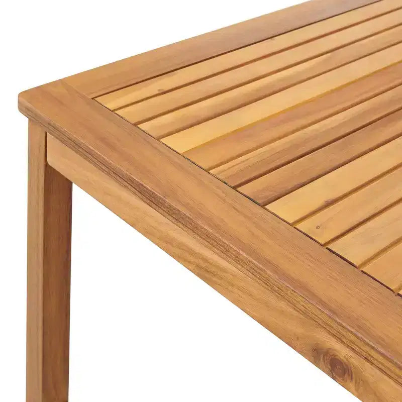 Set da pranzo da esterno Alaterre Furniture 8 pezzi, tavolo Okemo con ombrellone rettangolare da 3 m