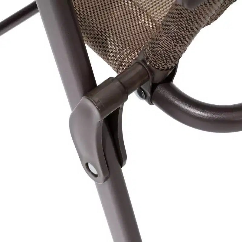 Crestlive Products Set da pranzo da patio 6 pezzi con 4 sedie pieghevoli, tavolo quadrato in vetro temperato e ombrellone