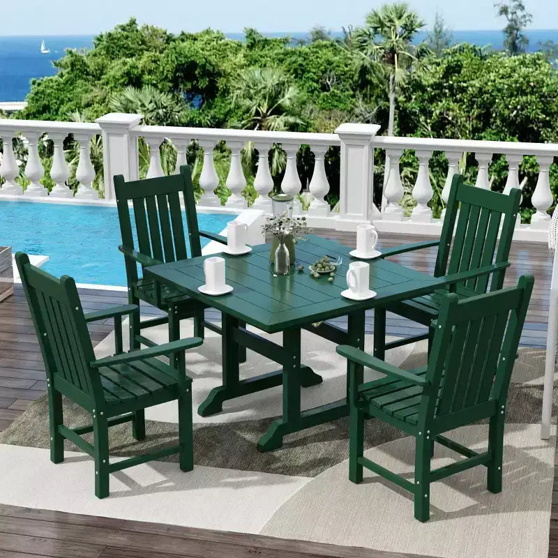 WestinTrends Set da pranzo da esterno di 5 pezzi, con tavolo quadrato e poltrone