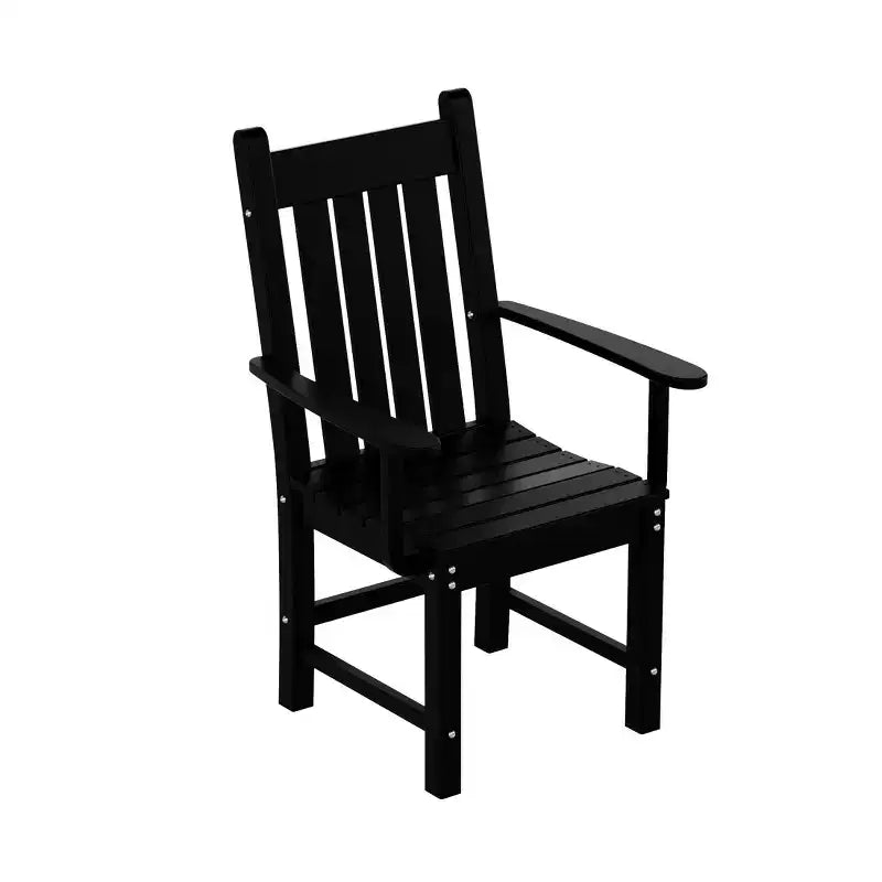 WestinTrends Malibu Set da Pranzo per Esterni da 7 Pezzi, Tavolo da Pranzo per Esterni con Sedie da Pranzo, Nero