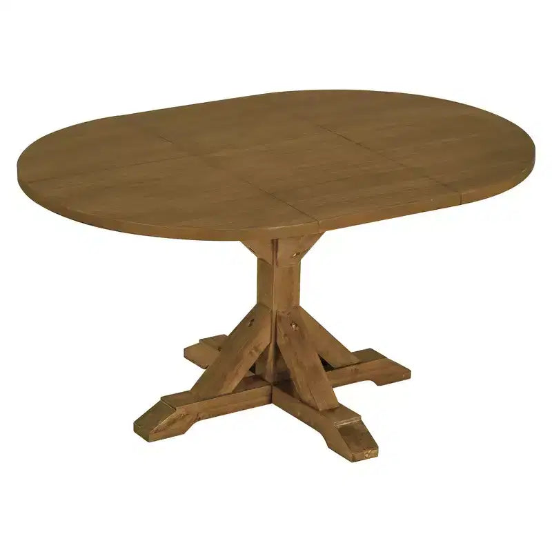Set da pranzo Whisen Farmhouse da 6 pezzi, set da pranzo per cucina con tavolo da pranzo allungabile, 1 panca e 4 sedie da pranzo con schienale a pioli