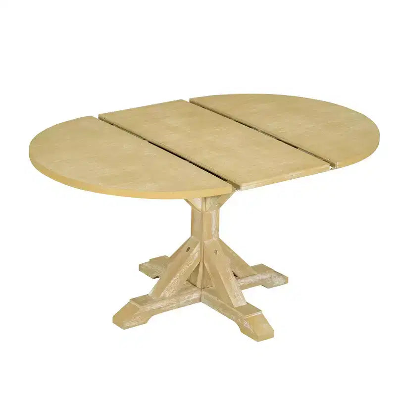 Set da pranzo Whisen Farmhouse da 6 pezzi, set da pranzo per cucina con tavolo da pranzo allungabile, 1 panca e 4 sedie da pranzo con schienale a pioli