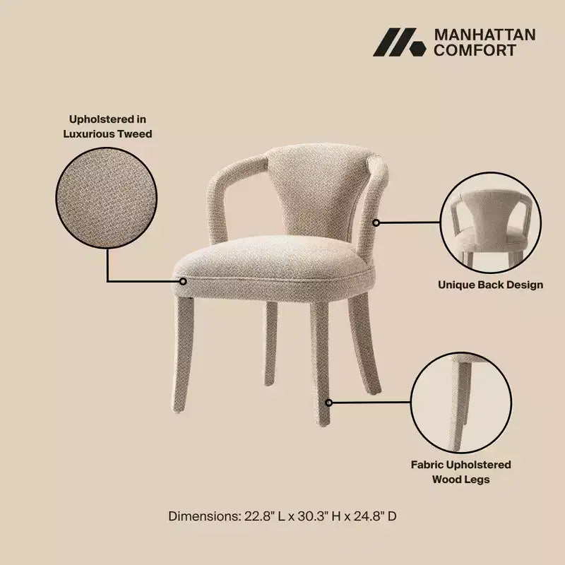 Set da pranzo moderno Hathaway and Palmer 5 pezzi Manhattan Comfort