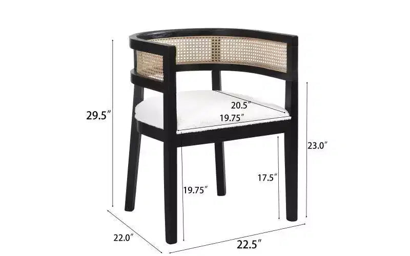 Set da pranzo Christopher Knight Home Avery 7 pezzi imbottito in canna e legno di gomma