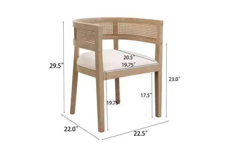 Set da pranzo Christopher Knight Home Avery 7 pezzi imbottito in canna e legno di gomma