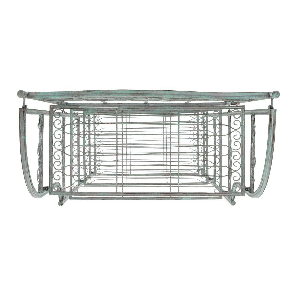 SAFAVIEH Bryn Scaffale da panettiere da esterno a 4 ripiani in ferro battuto vittoriano - 25 pollici L x 15 pollici P x 63 pollici H - 25 L x 15 P x 63 H